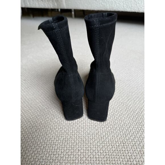 $575 Stuart Weitzman Niki 60 Suede Boots Black Sock 7.5 Great Condition - Picture 10 of 10